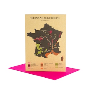 Grußkarte Weinanbau in Frankreich