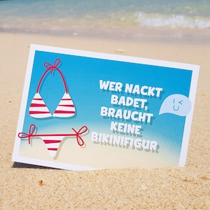 Postkarte Bikinifigur