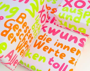 Geschenkpapier "Mit Liebe verpackt" aus Recyclingpapier