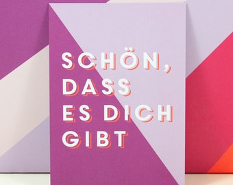 Postkarte "Schön, dass es Dich gibt"