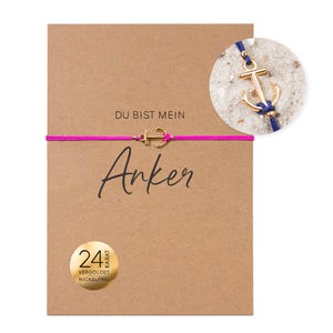 Armband auf Karte - Anker - Du bist mein Anker