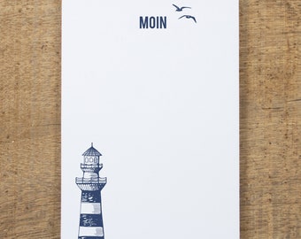 Notepad Moin with lighthouse