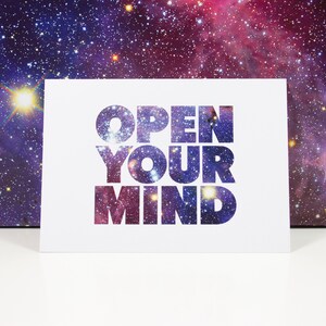 Postkarte "Open your mind"