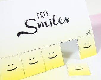 Mini-Grußkarte Free Smiles