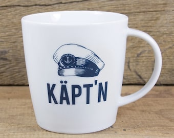 Large porcelain mug Captain