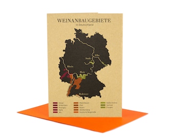 Grußkarte Weinanbau in Deutschland