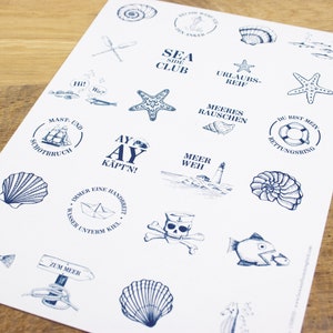 Lütte Sticker III – 24 maritime Aufkleber