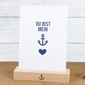 Maritime Postkarte "Du bist mein Anker" aus Recyclingpapier