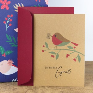 Postcard &quot;A little greeting&quot;, optionally with an envelope