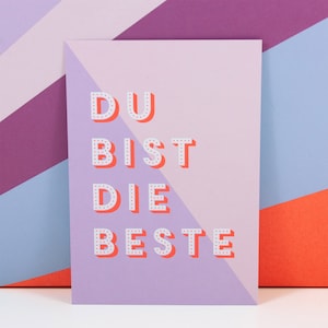 Postkarte Du bist die Beste