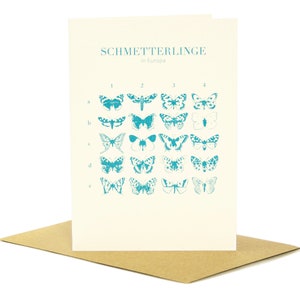 Grußkarte Schmetterlinge in Europa