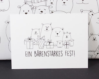 Postkarte "Ein bärenstarkes Fest"