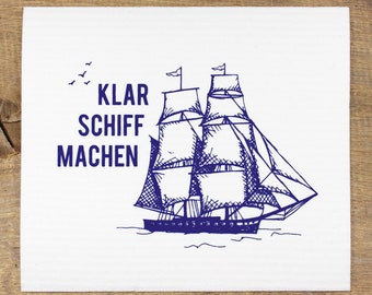 Schwammtuch "Klar Schiff machen"