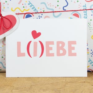 Postkarte "L(i)ebe" aus Recyclingpapier