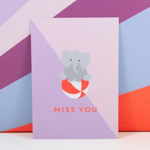 Postkarte Miss you