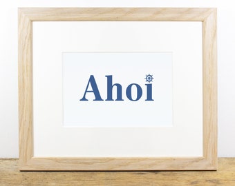 Picture with real wood frame - Ahoi