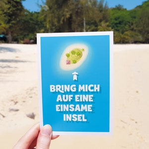 Postkarte Einsame Insel