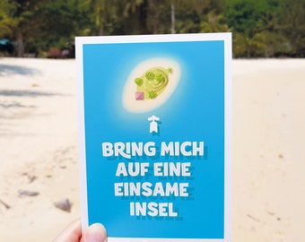 Postkarte Einsame Insel