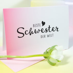 Mini-Grußkarte Beste Schwester