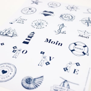 Lütte Sticker – 24 maritime Aufkleber