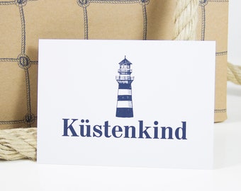 Postkarte Küstenkind