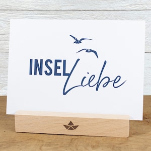 Maritime Postkarte "Inselliebe" aus Recyclingpapier