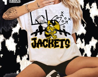 Go Jackets | Yellow Gold Jackets | Spirit | Mascot | PNG