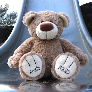 Personalisiertes Stofftier Teddybär Kuscheltier mit Name Plüschtier zur Geburt Babygeschenk Bild 6