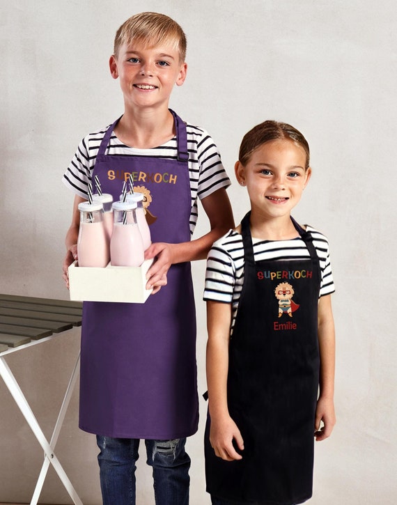 Kinderschürze Für Mädchen & Jungen – Mal- & Kochschürze Mit Tasche, Größe 39x50 Cm, Alter 3–8