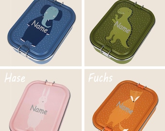 Roestvrijstalen lunchbox voor kinderen met gegraveerde naam van Trixie, ultralichte lunchbox met dierenmotief voor kinderen vanaf 3 jaar.