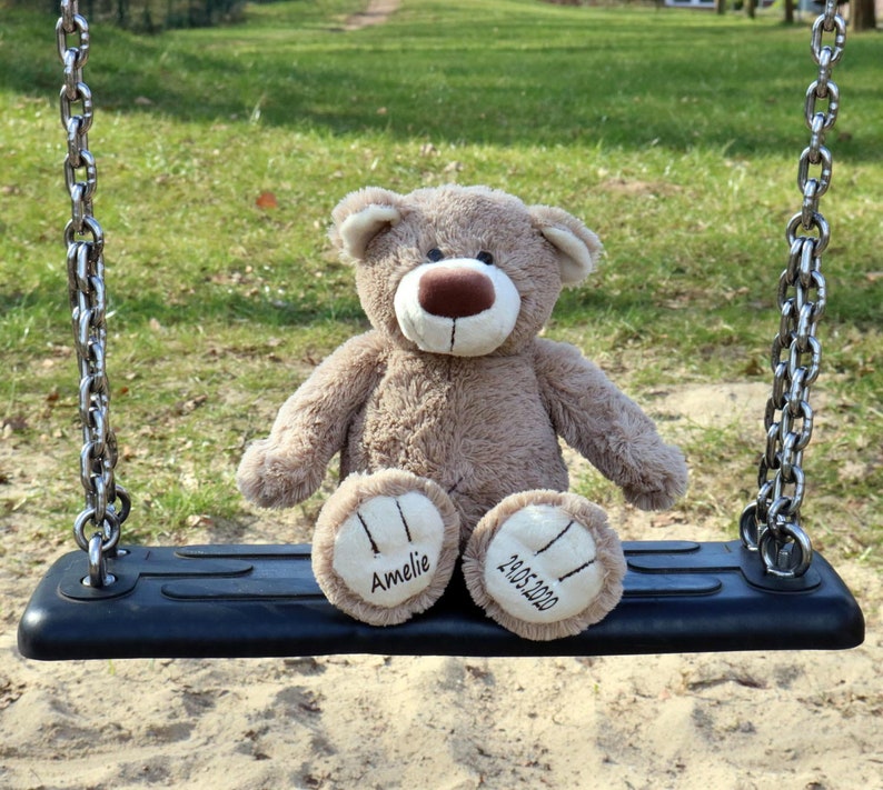 Personalisiertes Stofftier Teddybär Kuscheltier mit Name Plüschtier zur Geburt Babygeschenk Bild 5