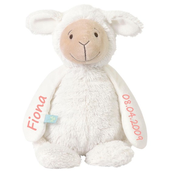 Stofftier Teddy B/är Geschenk mit Namen und Geburtsdatum personalisiert 25cm