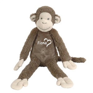 Personalized stuffed toy monkey * Cuddly toy with name * Plush toy for birth * Baby gift