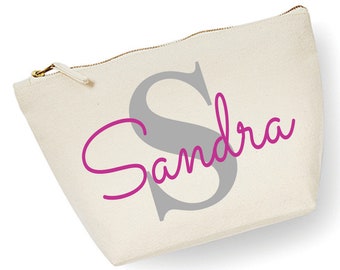 Kosmetiktasche mit Name Bedruckt personalisierte Schminktasche für Handtasche Beautybag Accessoire Tasche