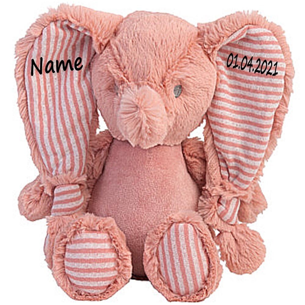 Personalized Elephant Stuffed Animal With Name, Plush Toy for Birth ...