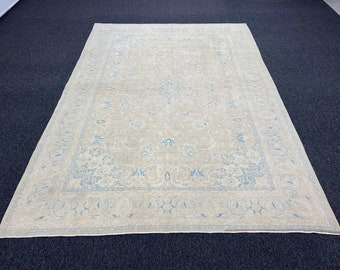 8-5 x 12-0 Vintage Beige & Blue Turkish rug