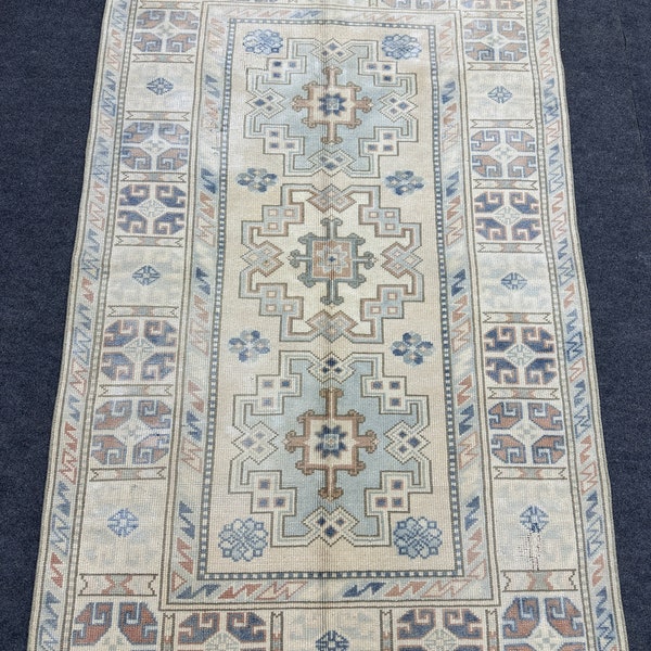 Blue Vintage Rug Etsy