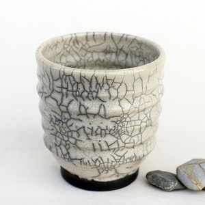 Raku ceramic tea mug