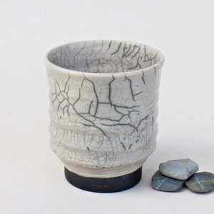 Raku ceramic tea mug