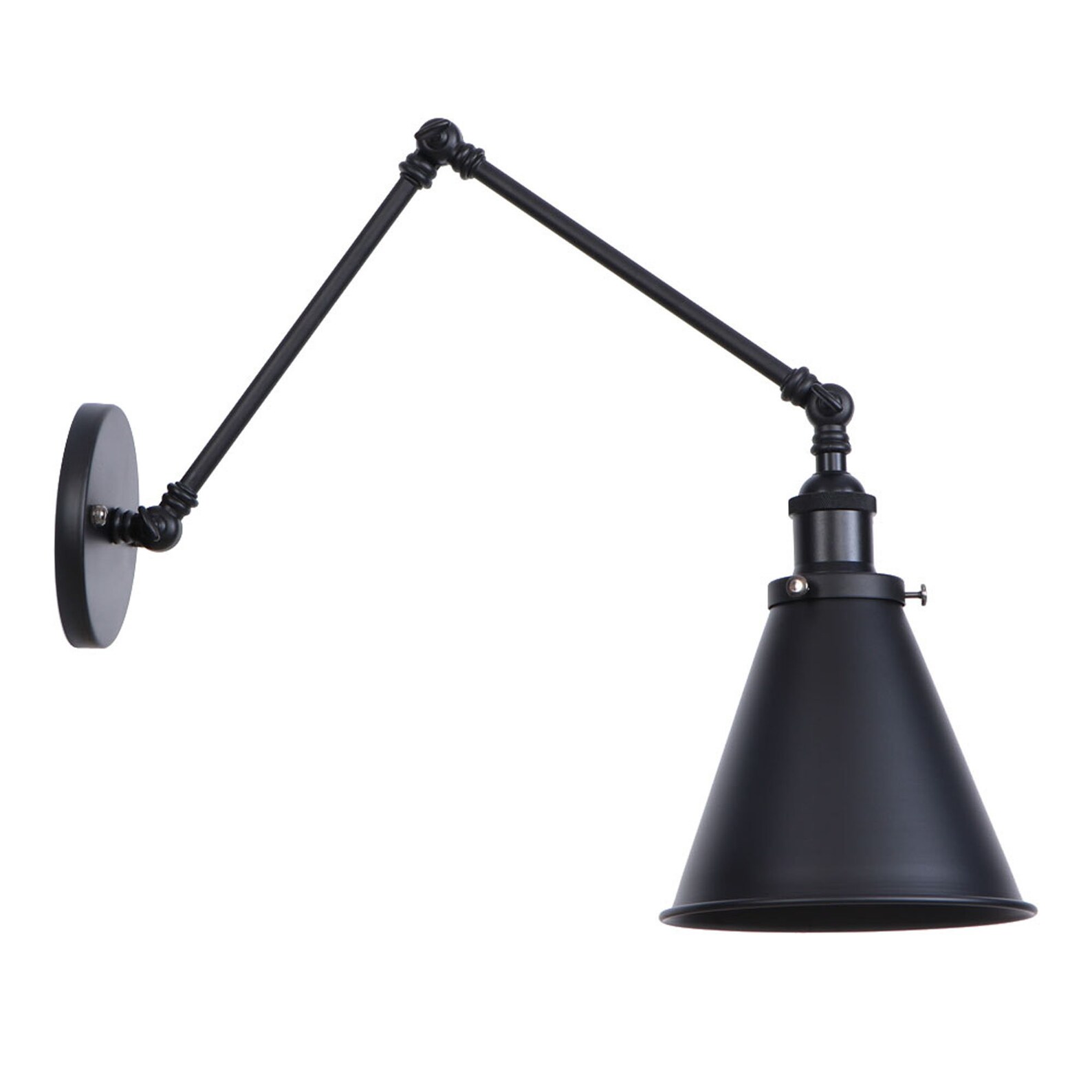 Swing Arm Wall Lamp With Plug in Cord Vintage Industrial Wall Etsy