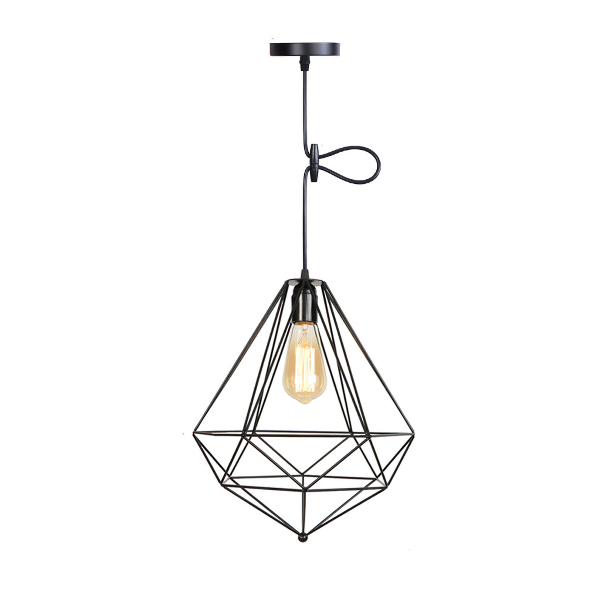 Vintage Industrial Chandelier Lighting Metal Ceiling Diamond Etsy