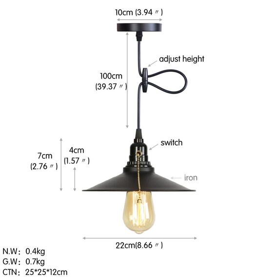 colgantes industriales / colgantes vintage - Etsy España