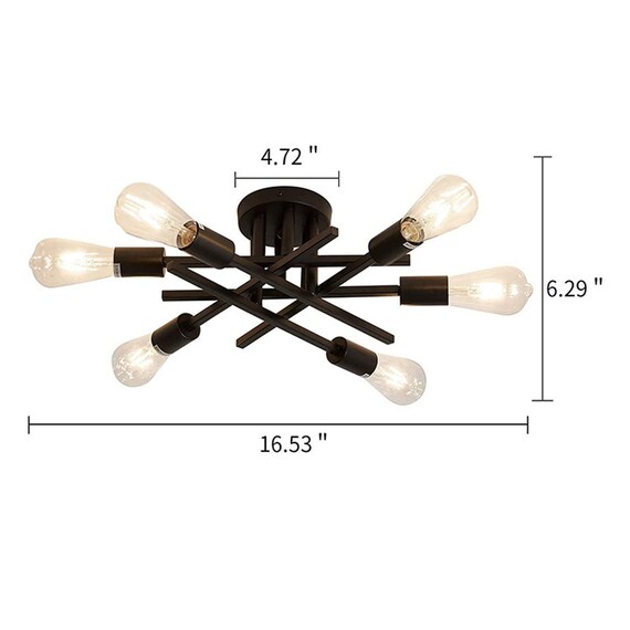 6 light 2024 semi flush mount