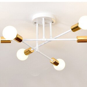 Sputnik Chandelier - Chandelier Lighting - Hanging Light - Mid Century Modern Ceiling Light