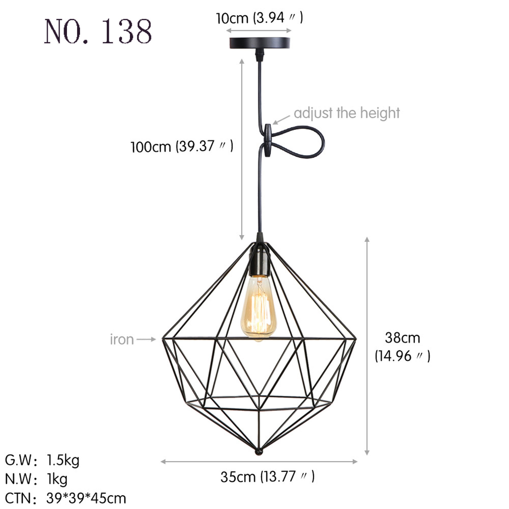 Vintage Industrial Chandelier Lighting Metal Ceiling Diamond Etsy