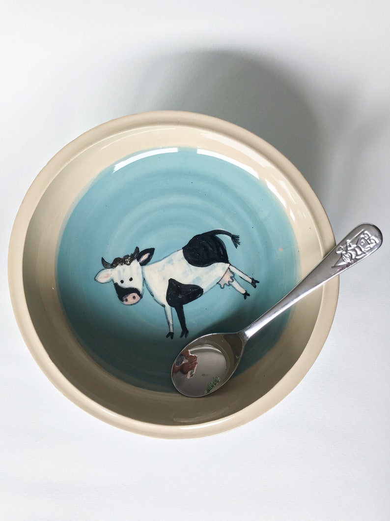 Kindergeschirr Keramik Keramik Kindergeschirr Kuh Blaues | Etsy