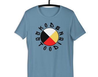 Skoden Stoodis Medicine Wheel Nativi Americani Manica Corta Unisex T-Shirt