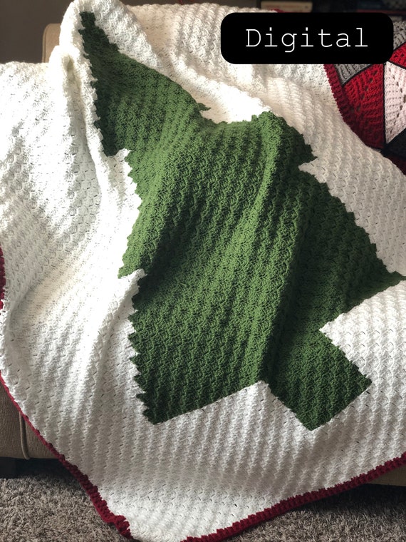 Green christmas online throw blanket