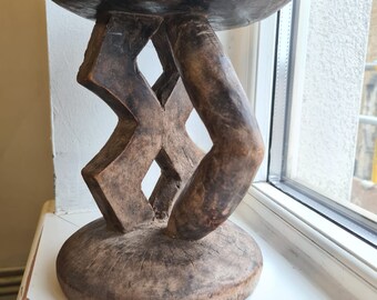 Binga Tonga Stool,African Tribal Art,Ornament,Rustic,Wooden Stool, Zimbabwe Art