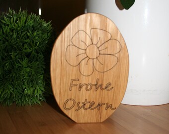 Easter Egg made of Oak Wood Easter Decoration Wooden Decoration Oak Wood Happy Easter Home Decoration